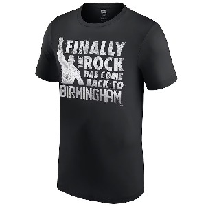 더 락[Finally The Rock Has Come Back to Birmingham]WWE 특별판 티셔츠