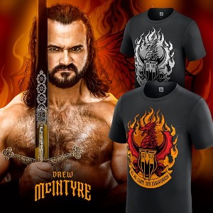드류 맥킨타이어[Orange Flames]WWE 정품 티셔츠 (11월 18일)